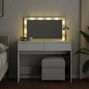 vidaXL fehér fésülködőasztal LED-del 100 x 40 x 130 cm