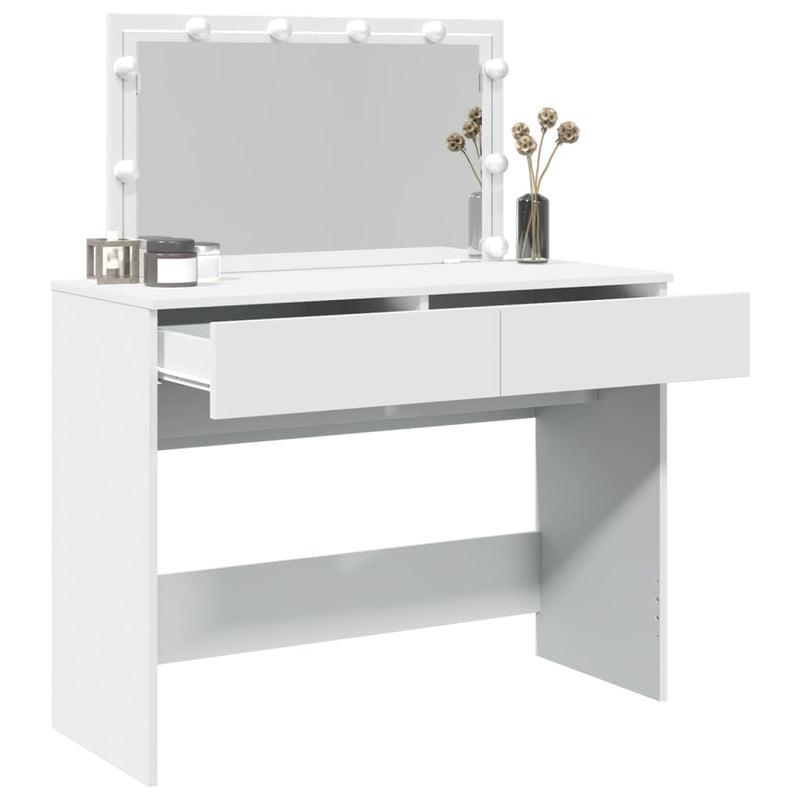vidaXL fehér fésülködőasztal LED-del 100 x 40 x 130 cm
