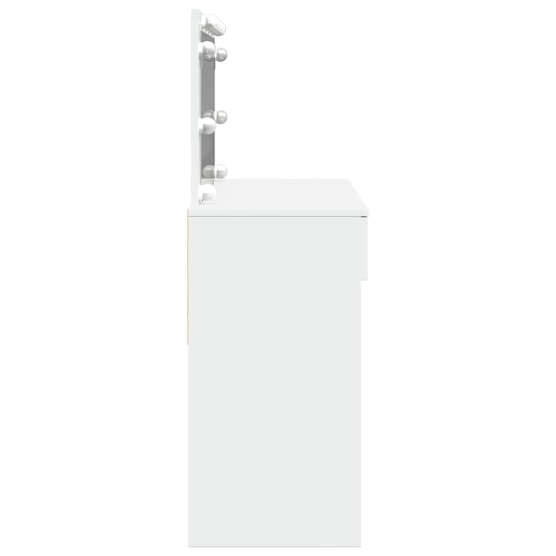 vidaXL fehér fésülködőasztal LED-del 100 x 40 x 130 cm