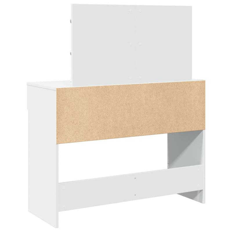 vidaXL fehér fésülködőasztal LED-del 100 x 40 x 130 cm