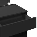 vidaXL fekete LED-es fésülködőasztal 100 x 40 x 120 cm