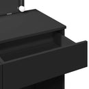 vidaXL fekete LED-es fésülködőasztal 100 x 40 x 120 cm