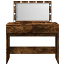 vidaXL füstös tölgy színű fésülködőasztal LED-del 100 x 40 x 120 cm