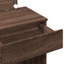 vidaXL barna tölgy színű fésülködőasztal LED-del 100 x 40 x 120 cm