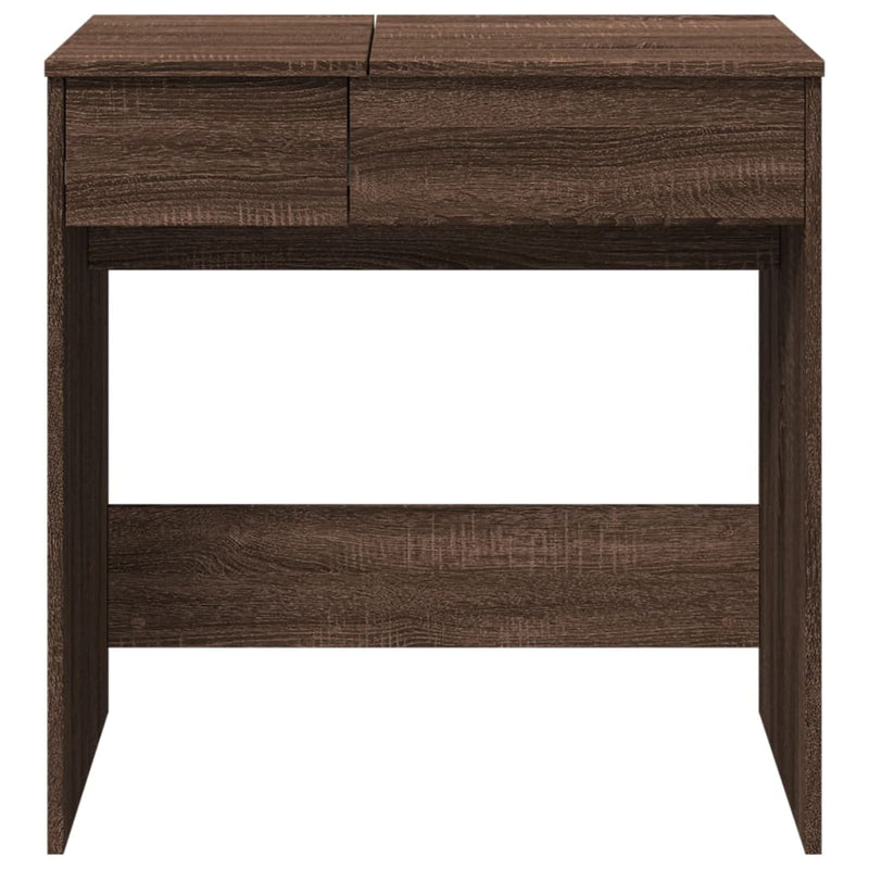 vidaXL barna tölgy színű fésülködőasztal tükörrel 73 x 46,5 x 120 cm