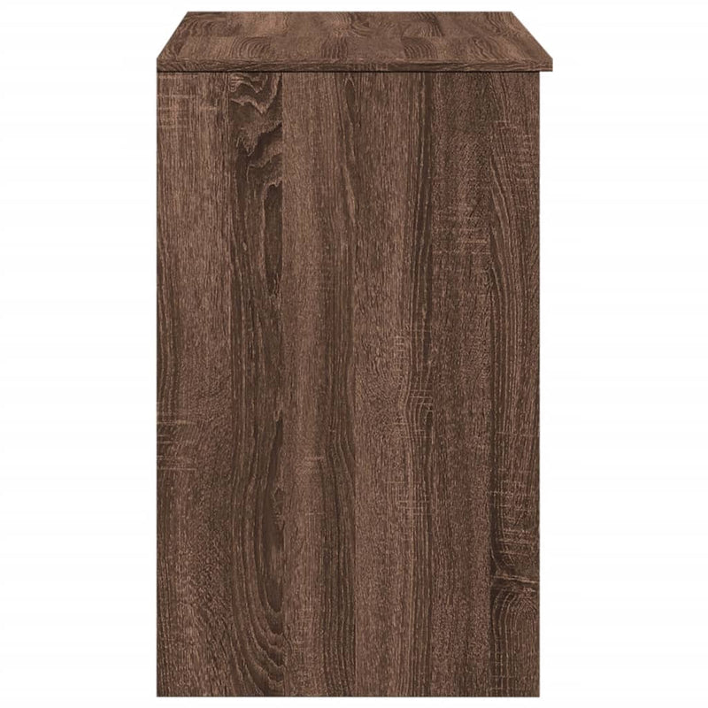 vidaXL barna tölgy színű fésülködőasztal tükörrel 73 x 46,5 x 120 cm