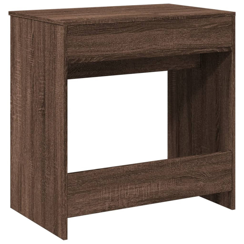 vidaXL barna tölgy színű fésülködőasztal tükörrel 73 x 46,5 x 120 cm