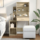 vidaXL sonoma tölgy színű fésülködőasztal szekrénnyel 80 x 35 x 132 cm