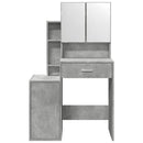 vidaXL betonszürke fésülködőasztal szekrénnyel 80 x 35 x 132 cm