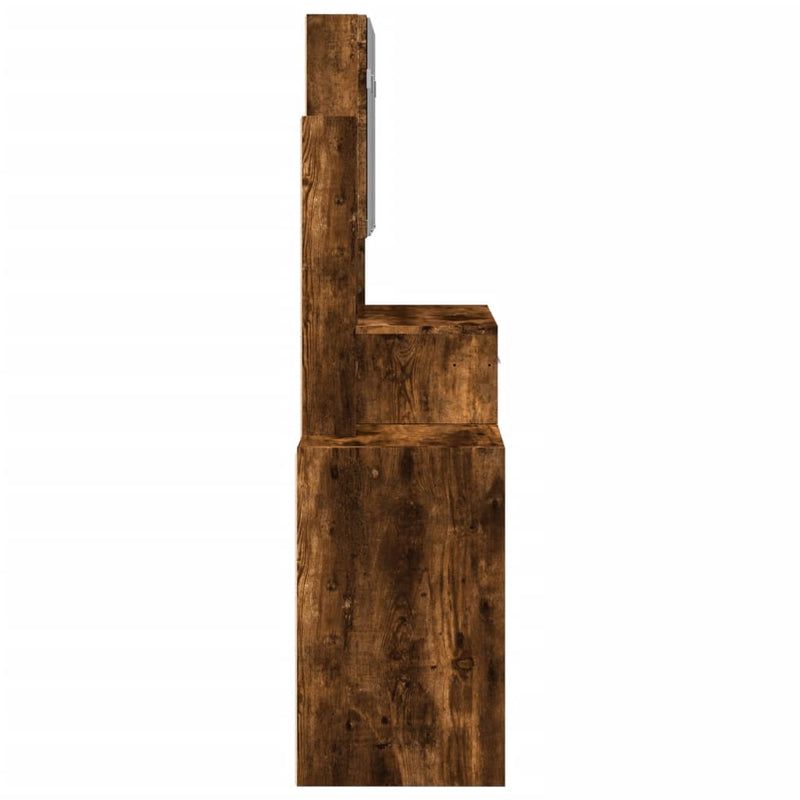 vidaXL füstös tölgy színű fésülködőasztal szekrénnyel 80 x 35 x 132 cm