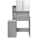 vidaXL szürke sonoma színű fésülködőasztal szekrénnyel 80 x 35 x 132cm