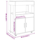 vidaXL betonszürke szerelt fa bárkocsi 60 x 39,5 x 89 cm