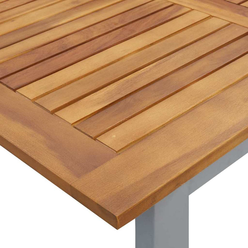 vidaXL Kert étkező szett 7 pcs Szürke és barna 160 x 80 x 75 cm