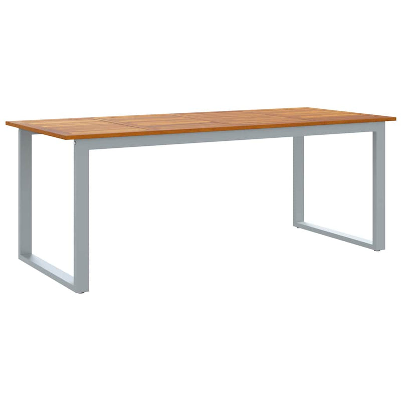 vidaXL Kert étkező szett 9 pcs Szürke és barna 200 x 90 x 75 cm