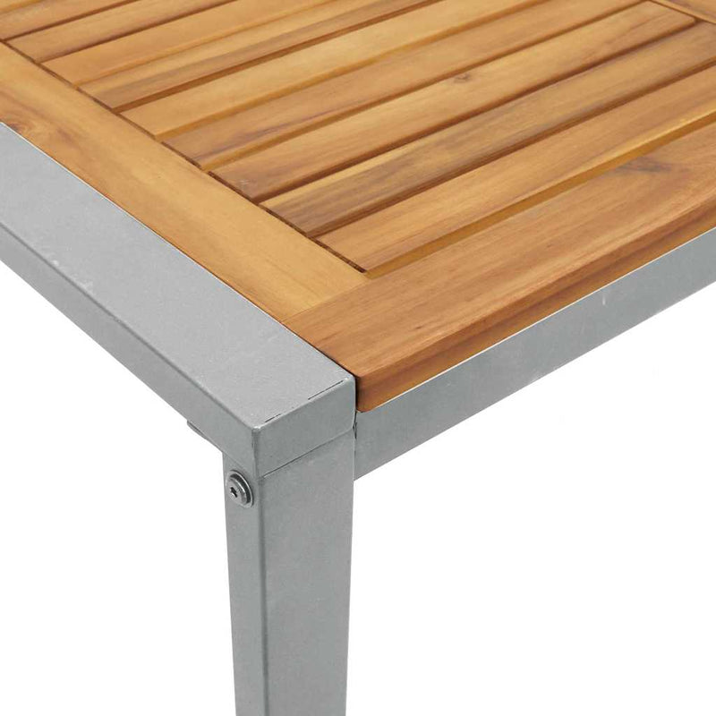 vidaXL Kert étkező szett 5 pcs Szürke és barna 160 x 80 x 75 cm