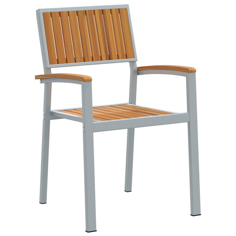 vidaXL Kert étkező szett 5 pcs Szürke és barna 160 x 80 x 75 cm
