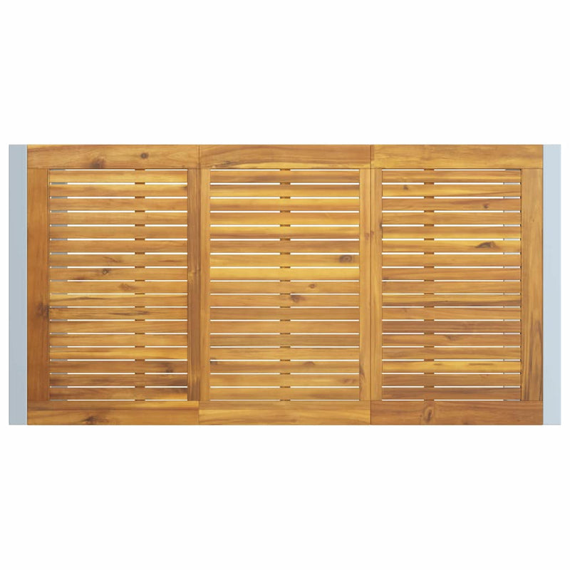 vidaXL Kert étkező szett 5 pcs Szürke és barna 160 x 80 x 75 cm