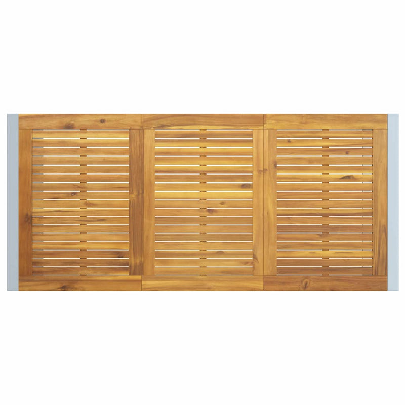 vidaXL Kert étkező szett 7 pcs Szürke és barna 180 x 90 x 75 cm