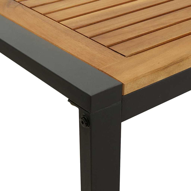 vidaXL Kert étkező szett 7 pcs Fekete és barna 140 x 80 x 75 cm