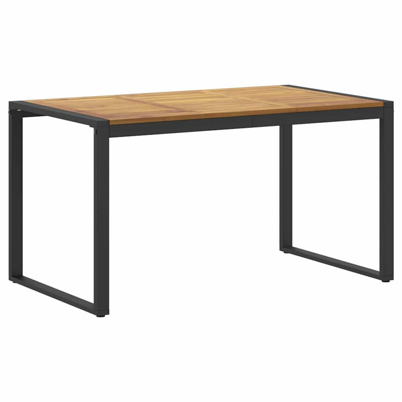 vidaXL Kert étkező szett 7 pcs Fekete és barna 140 x 80 x 75 cm