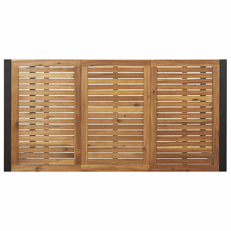 vidaXL Kert étkező szett 7 pcs Fekete és barna 140 x 80 x 75 cm