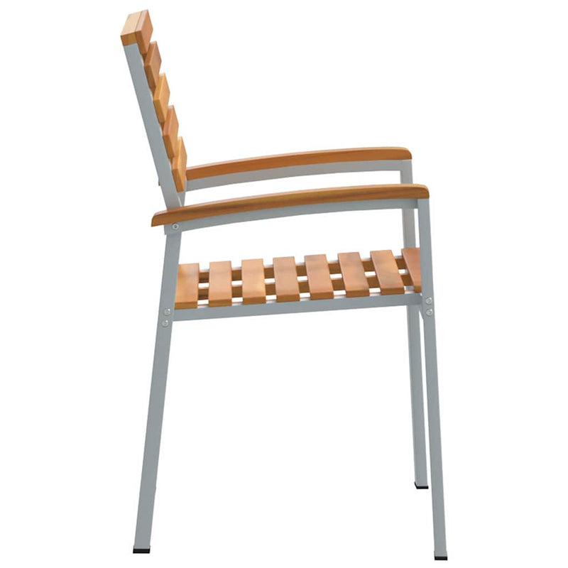 vidaXL Kerti Szék 8 pcs Barna 56 x 57 x 87 cm Tömör akácfa