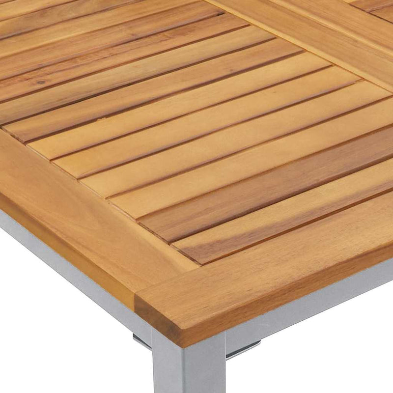 vidaXL Kert étkező szett 7 pcs Szürke és barna 150 x 90 x 75 cm