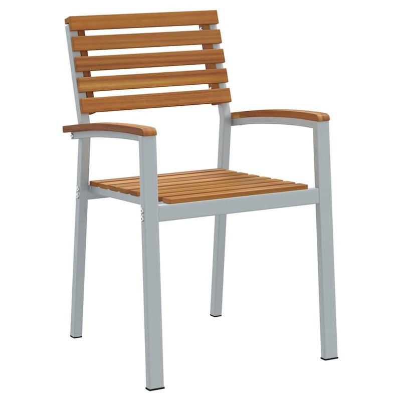 vidaXL Kert étkező szett 7 pcs Szürke és barna 150 x 90 x 75 cm