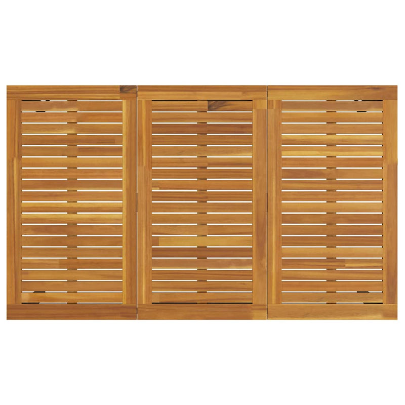 vidaXL Kert étkező szett 7 pcs Szürke és barna 150 x 90 x 75 cm