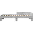 vidaXL betonszürke szerelt fa ágykeret 100 x 200 cm