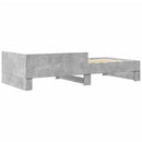 vidaXL betonszürke szerelt fa ágykeret 100 x 200 cm