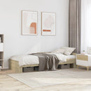 vidaXL sonoma tölgy színű szerelt fa ágykeret matrac nélkül 90x200 cm