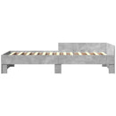vidaXL betonszürke szerelt fa ágykeret 90 x 200 cm