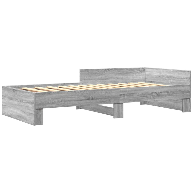 vidaXL sonoma tölgyszínű szerelt fa ágykeret 90 x 200 cm