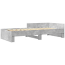 vidaXL betonszürke szerelt fa ágykeret 90 x 190 cm