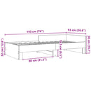 vidaXL betonszürke szerelt fa ágykeret 90 x 190 cm