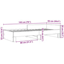 vidaXL füstös tölgy színű szerelt fa ágykeret matrac nélkül 90x190 cm