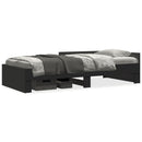 vidaXL fekete szerelt fa ágykeret 75 x 190 cm