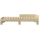 vidaXL sonoma tölgy színű szerelt fa ágykeret matrac nélkül 75x190 cm