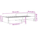 vidaXL betonszürke szerelt fa ágykeret 75 x 190 cm