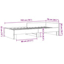 vidaXL sonoma tölgyszínű szerelt fa ágykeret 75 x 190 cm