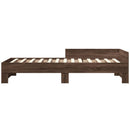 vidaXL barna tölgy színű szerelt fa ágykeret matrac nélkül 75x190 cm