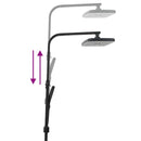 vidaXL fekete sárgaréz kétfejű zuhanyszett keverővel és tömlővel