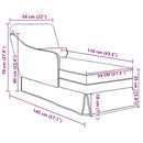 vidaXL Fotel társalgó párnázással és jobb kartámasszal kék bársony