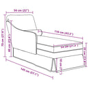 vidaXL Fotel társalgó párnázással jobb kartámasszal Sötétzöld bársony