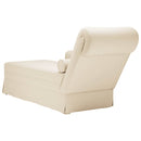 vidaXL Fotel társalgó párnázással és jobb karfával vászonnal