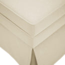 vidaXL Fotel társalgó párnázással és jobb karfával vászonnal