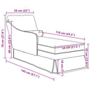 vidaXL Fotel társalgó párnázással és jobb karfával vászonnal