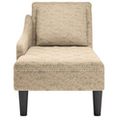 vidaXL világosszürke műbőr dívány párnával és jobb kartámasszal