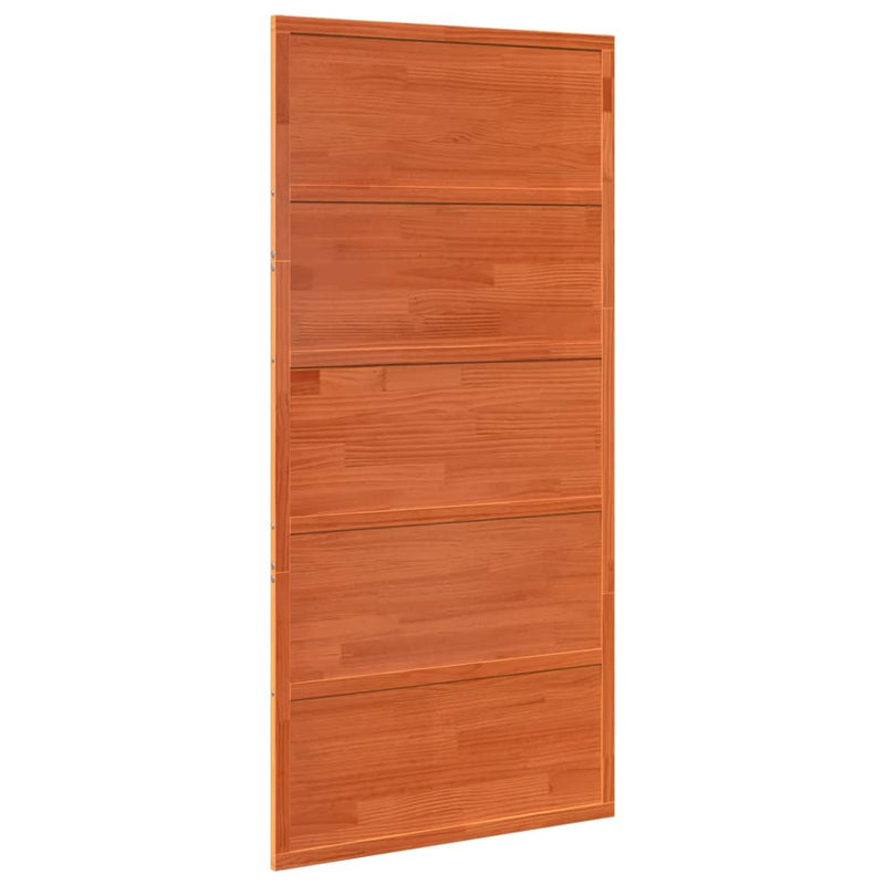 vidaXL viaszbarna tömör fenyőfa istálló stílusú ajtó 100x208 cm